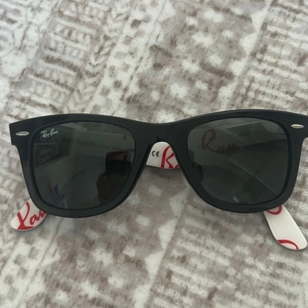 RayBan WAYFARER Special Series 2 Tone/Black / White Multi Color Sunglasses 50-22 - Picture 2 of 8
